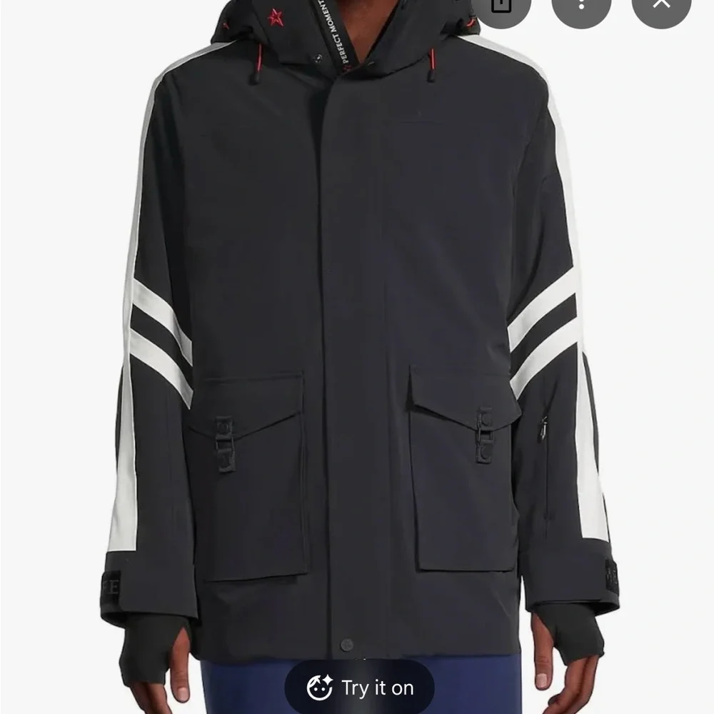 Perfect Moment Black and White Chevron Ski Jacket - Picture 15 of 16